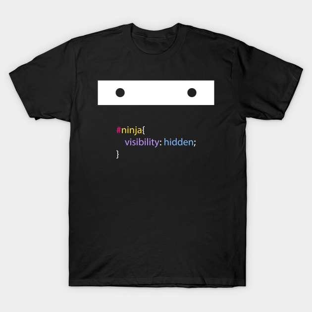Ninja CSS  - Funny Programming Jokes - Dark Color T-Shirt by springforce